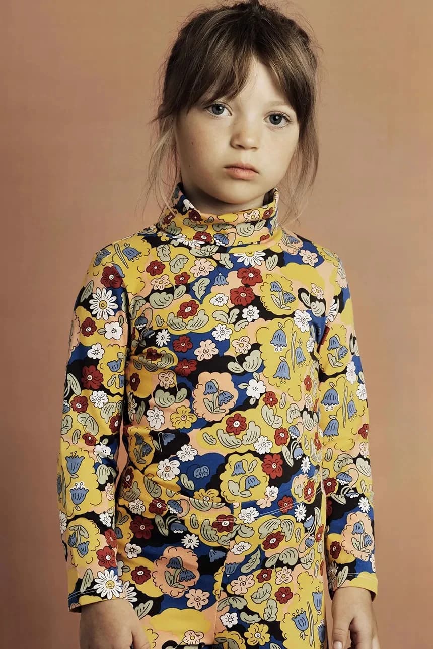 Детский хлопковый лонгслив Цветы