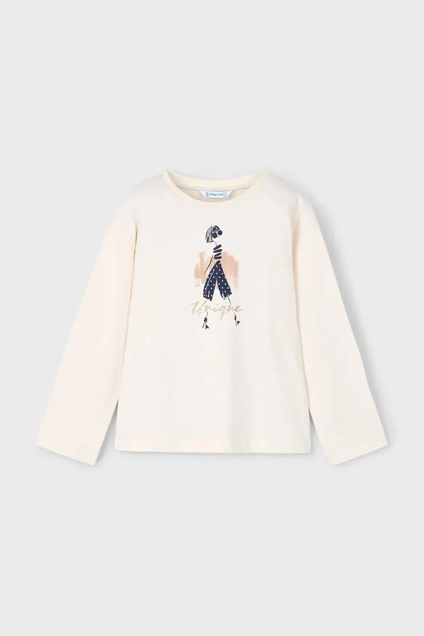 Хлопковая рубашка с длинным рукавом