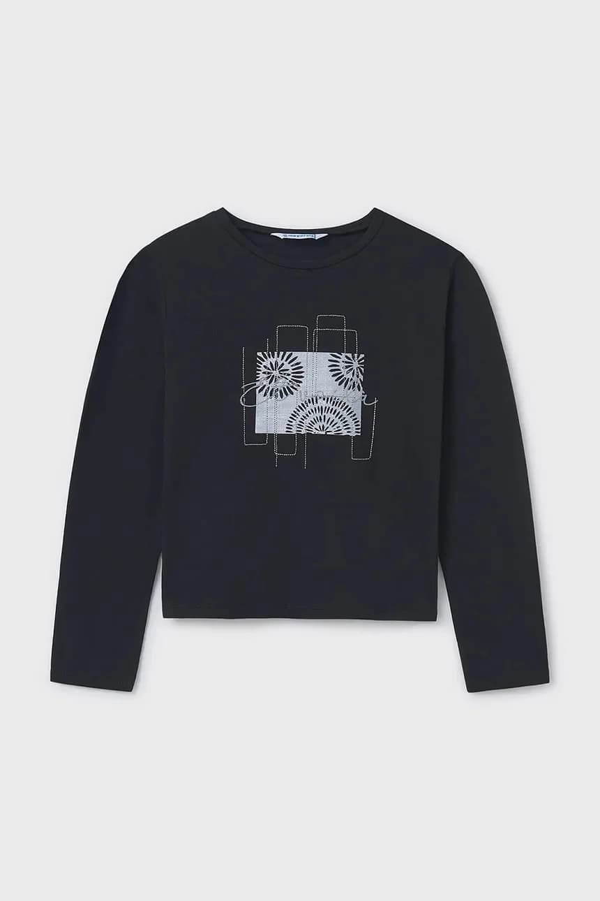 Детская хлопковая рубашка с длинным рукавом