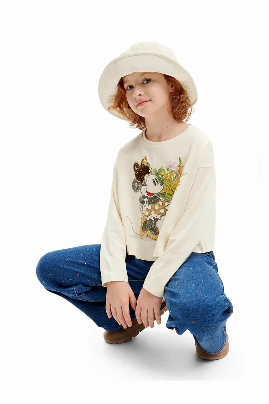 Детская хлопковая рубашка с длинными рукавами MINNIE MOUSE