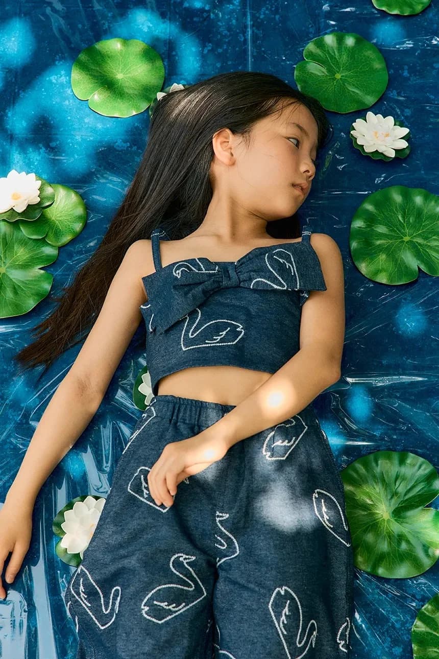 Детский джинсовый топ BIG SWANS DENIM BOW TOP