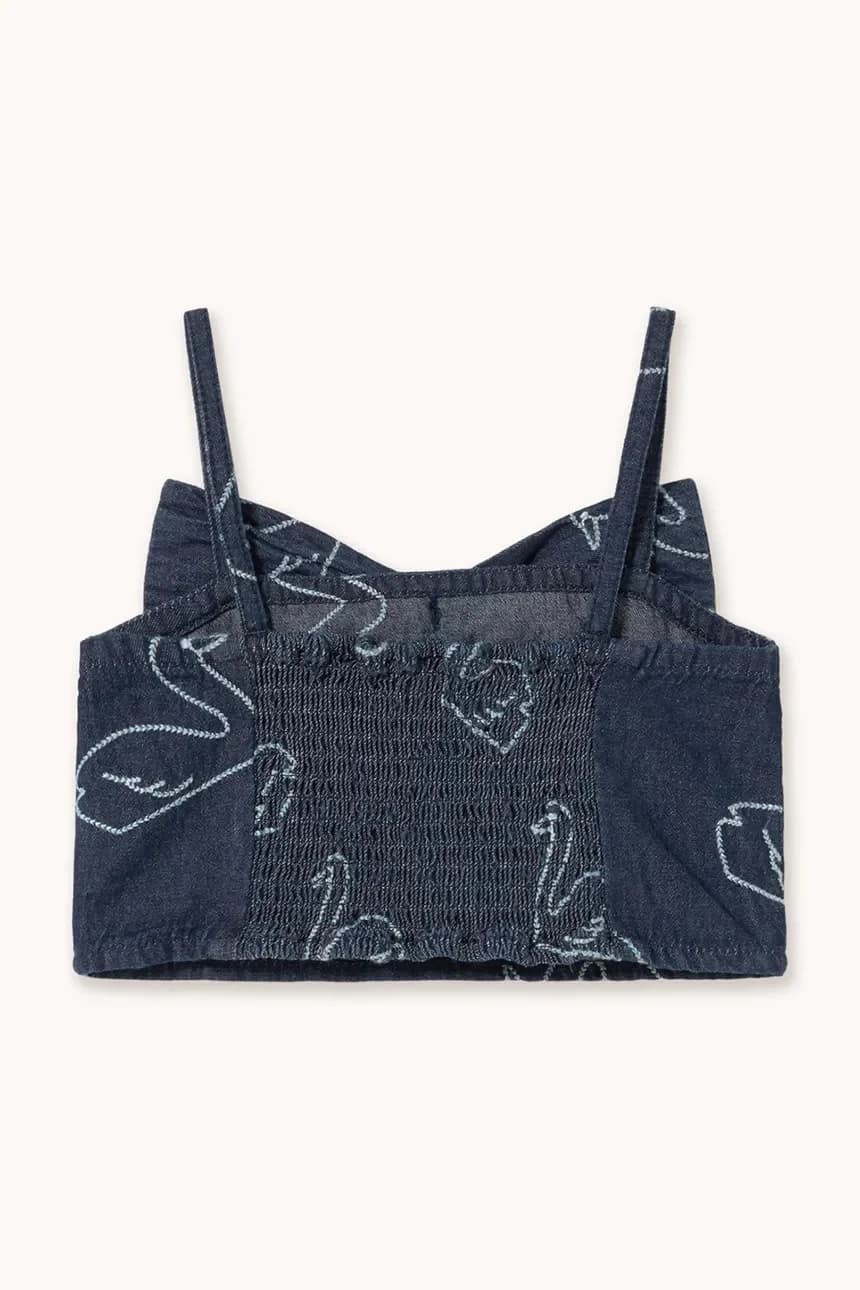 Детский джинсовый топ BIG SWANS DENIM BOW TOP - фото 3