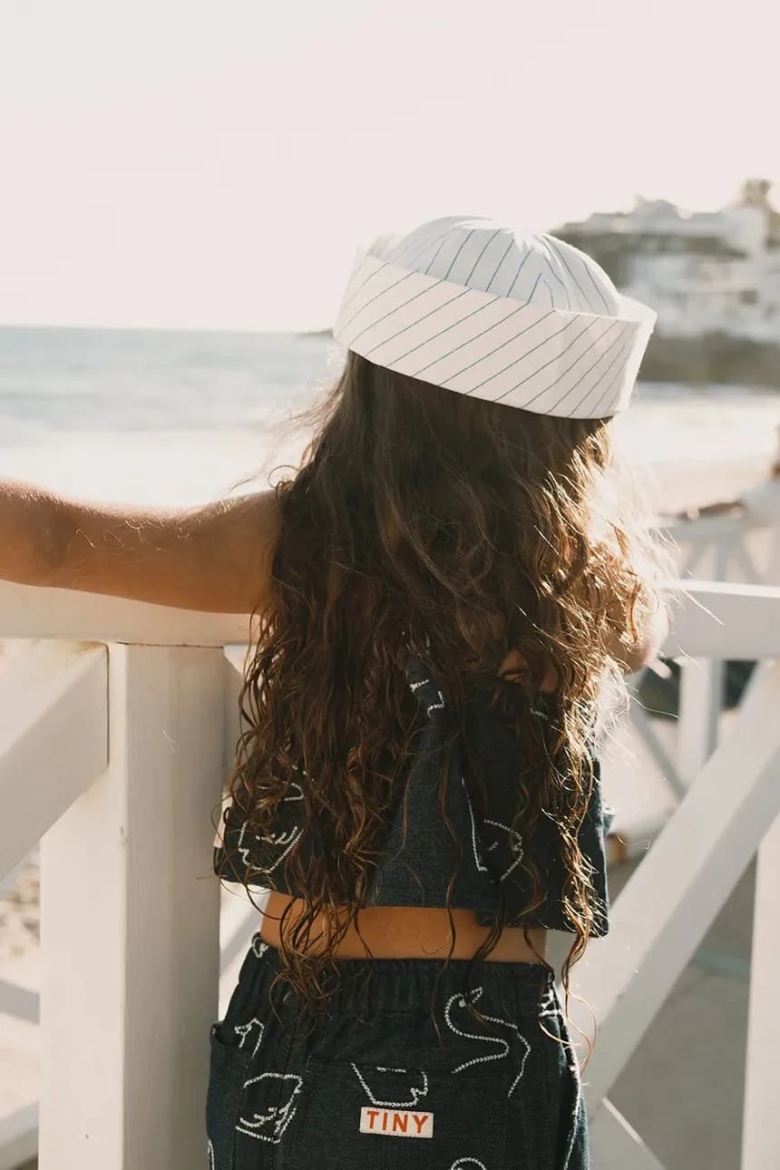 Детский джинсовый топ BIG SWANS DENIM BOW TOP - фото 6