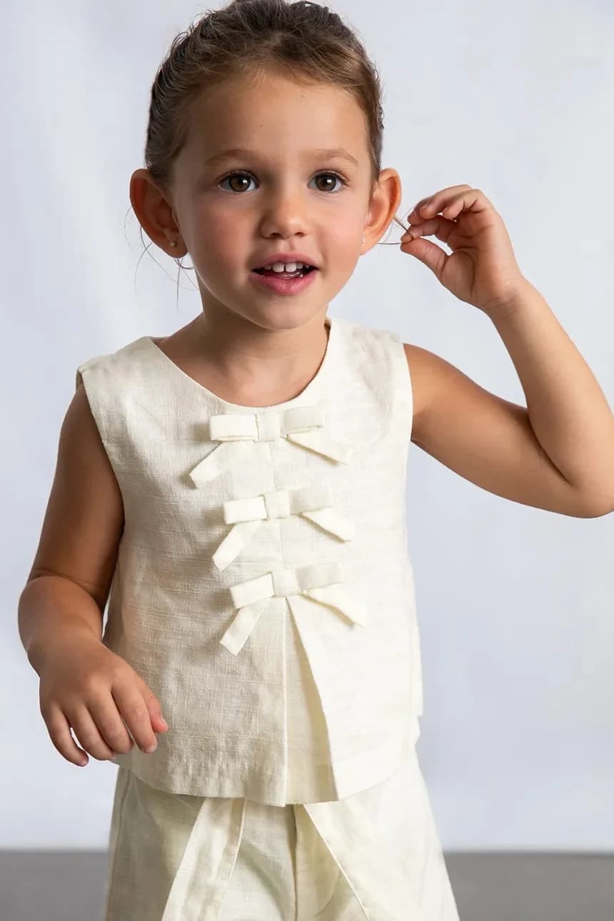 Детский топ с льном