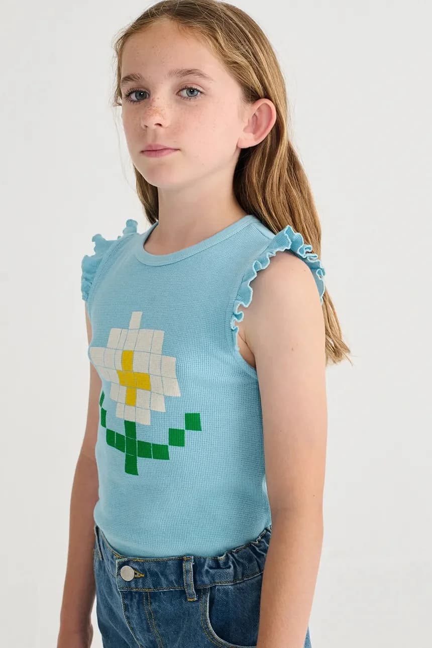 Детский хлопковый топ Pixel Daisy - фото 7