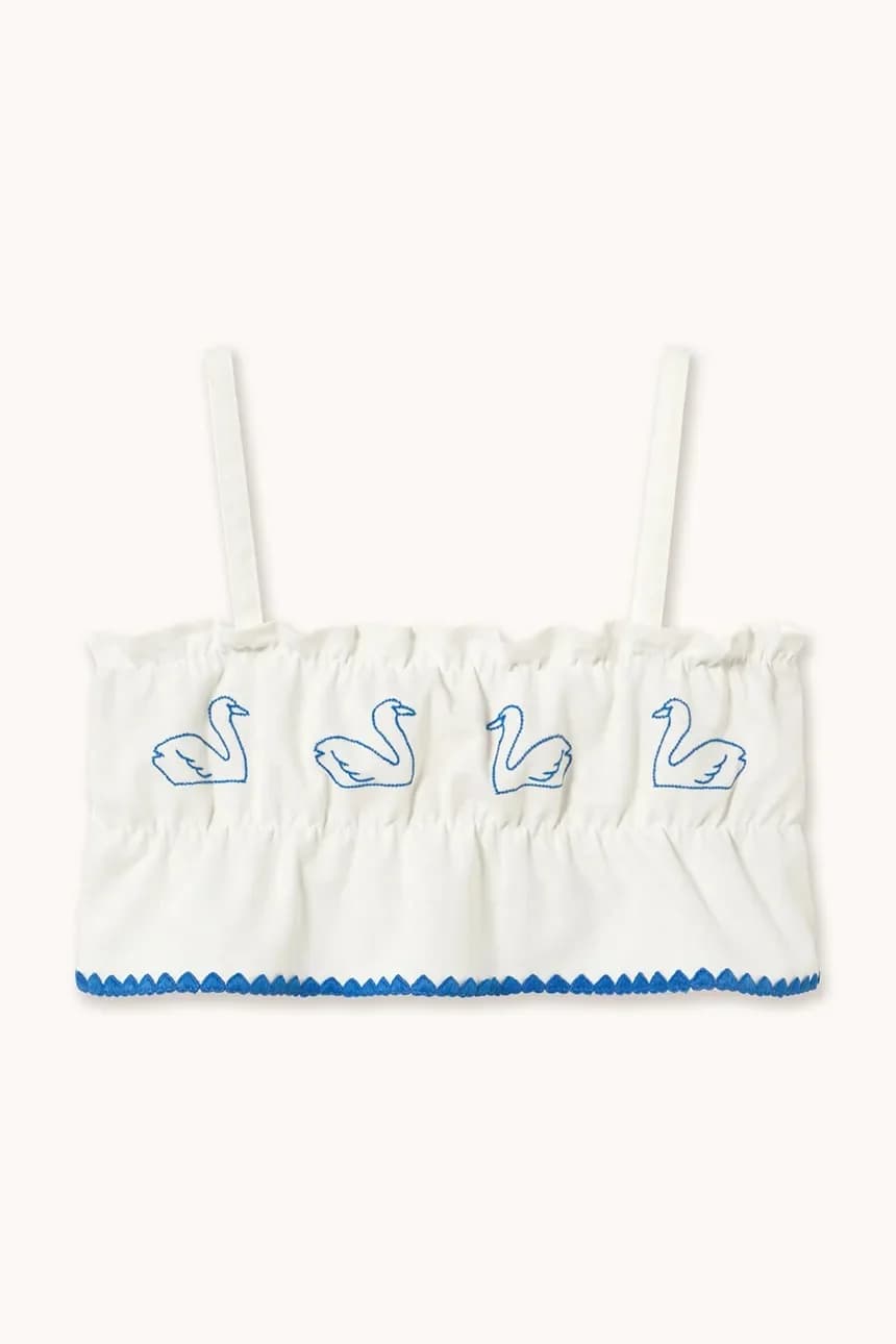 Детский топ с добавлением льна SWANS BOWS LINEN TOP - фото 2