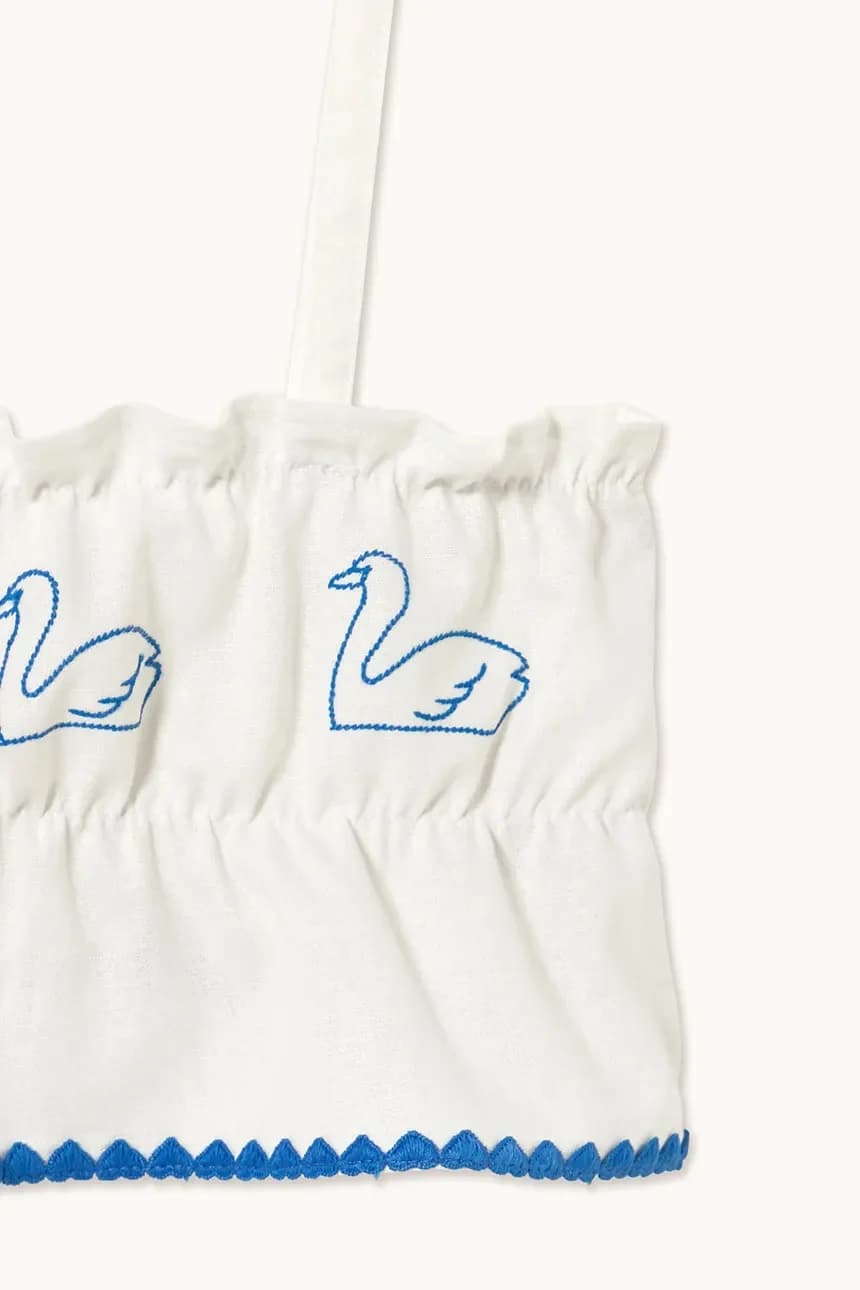 Детский топ с добавлением льна SWANS BOWS LINEN TOP - фото 4