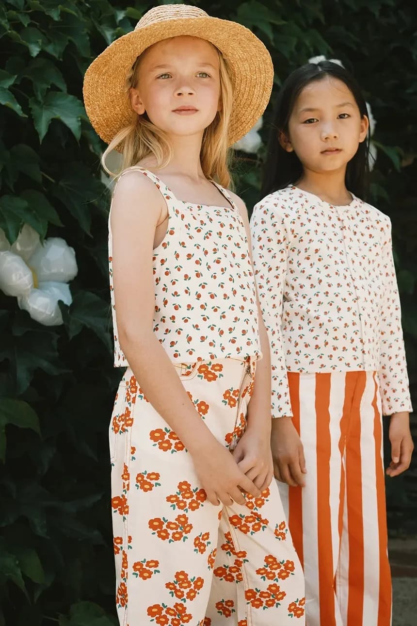 Детский топ TINY ROSES RIB TOP