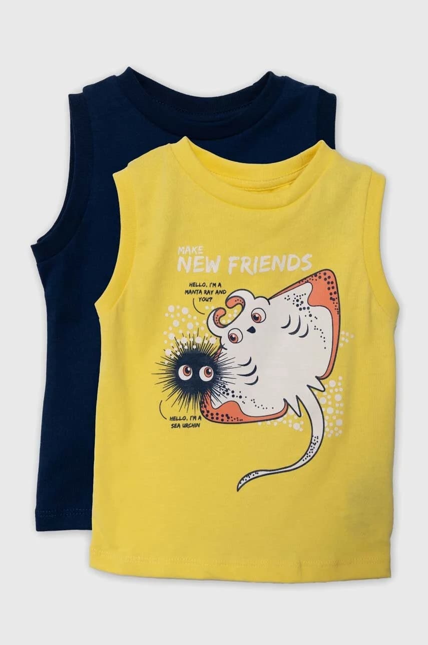 Детские топы из хлопка, 2 шт.