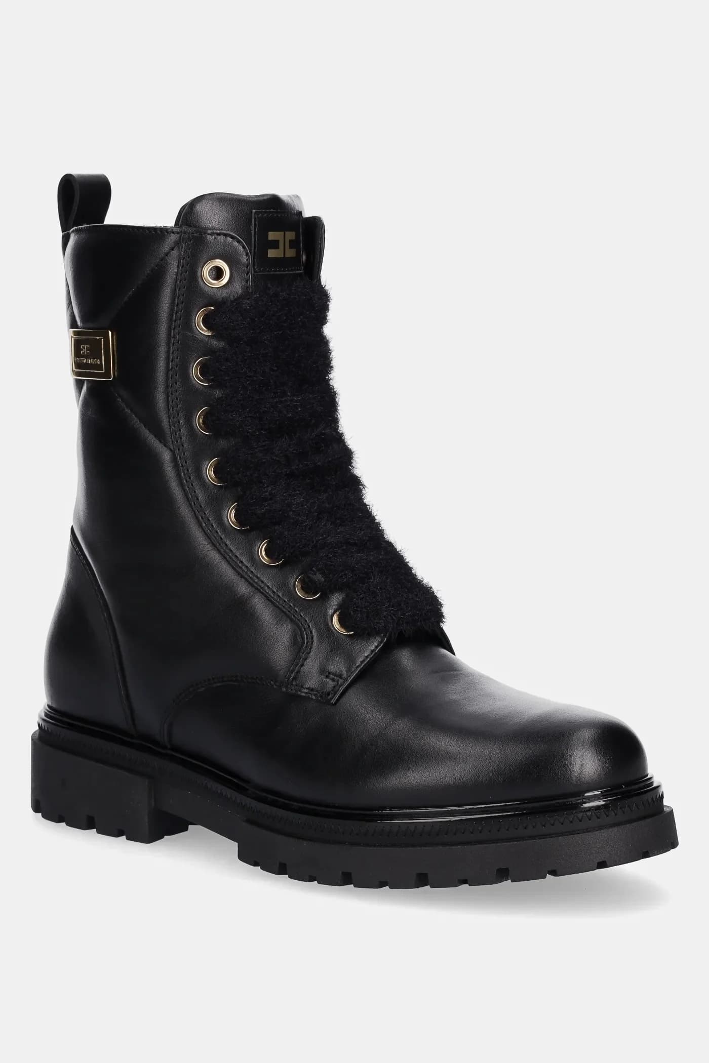 Кожаные ботильоны