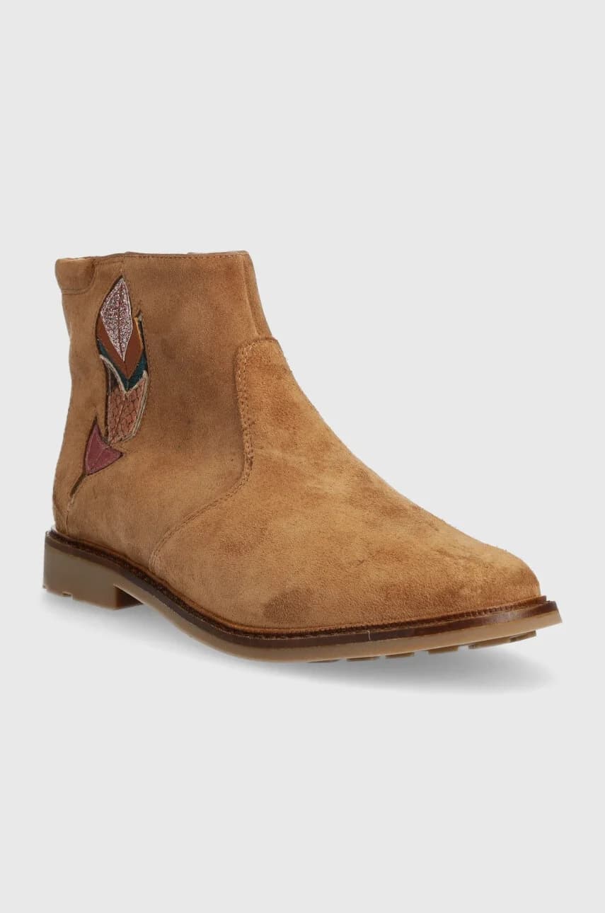 Детские замшевые ботильоны SISTER FEATHER - фото 2