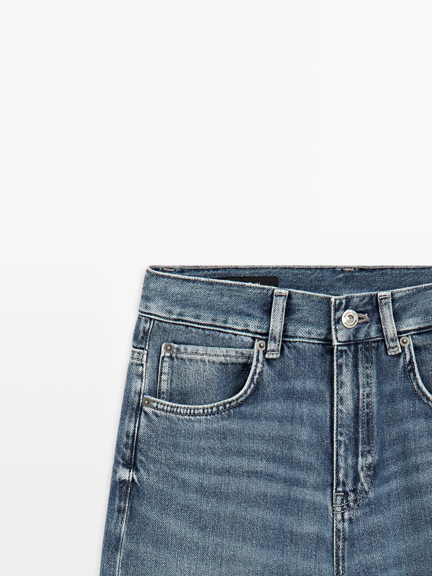 Широкие джинсы с завышенной талией - фото 6