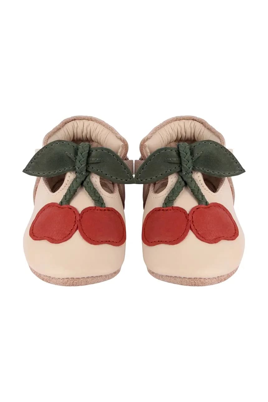 Nanoe Shoes Детская кожаная обувь вишневого цвета - фото 3