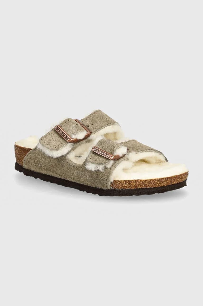 Детские замшевые тапочки из овчины Arizona Shearling