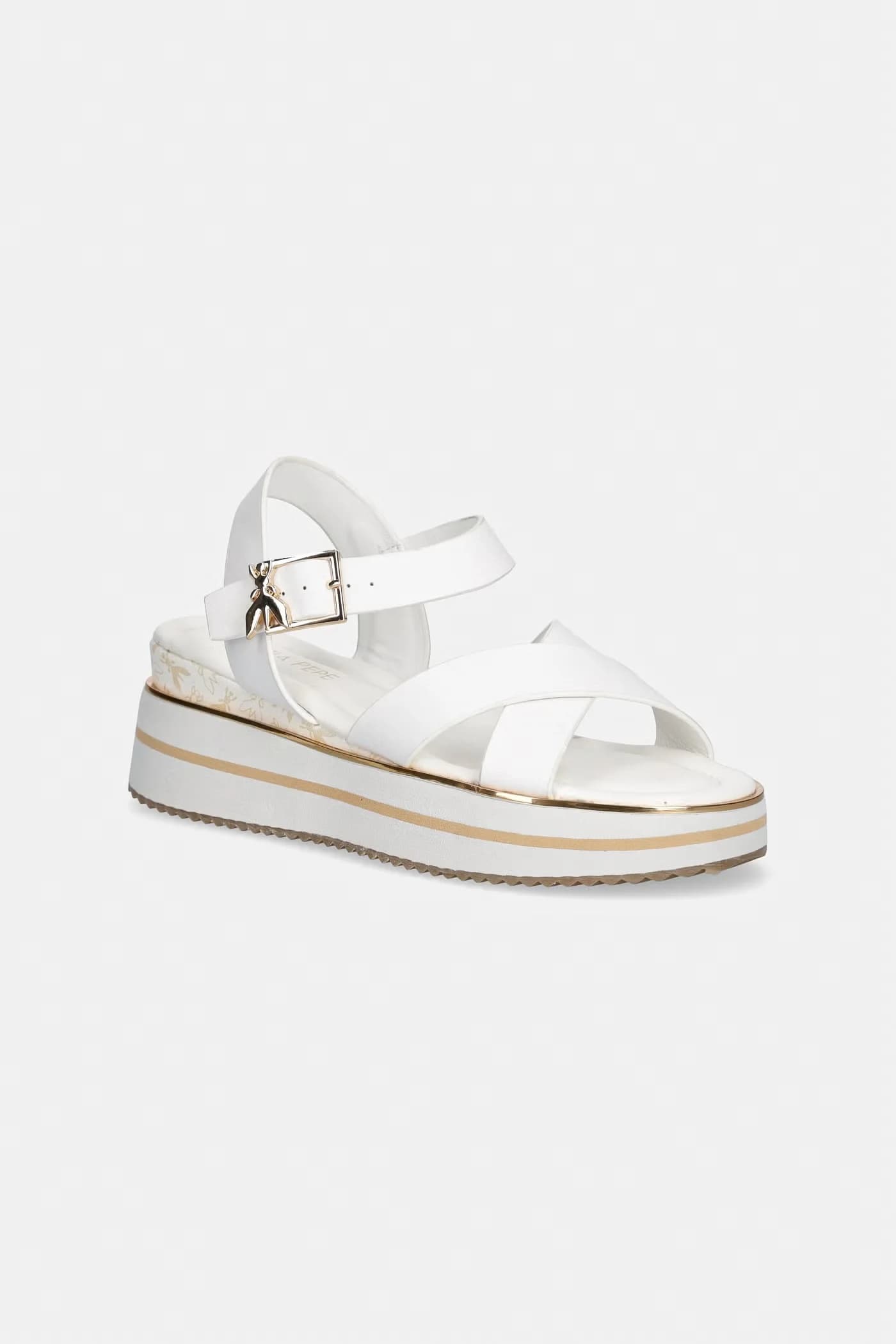 Детские кожаные босоножки на платформе.