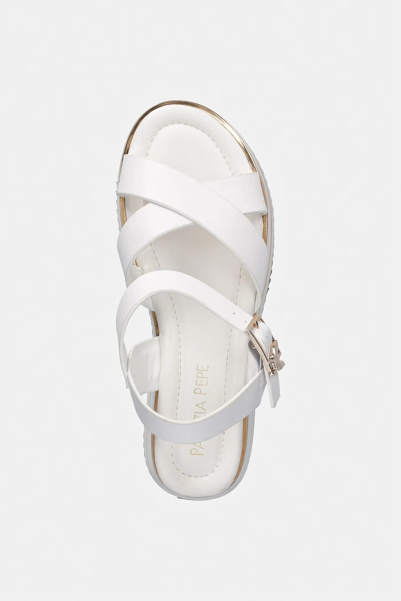 Детские кожаные босоножки на платформе. - фото 4