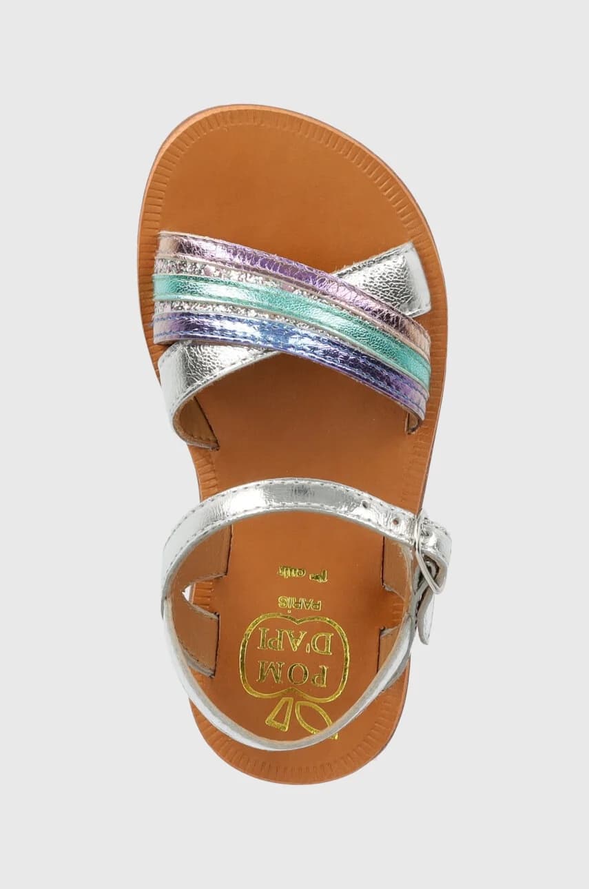 Детские кожаные сандалии - фото 4