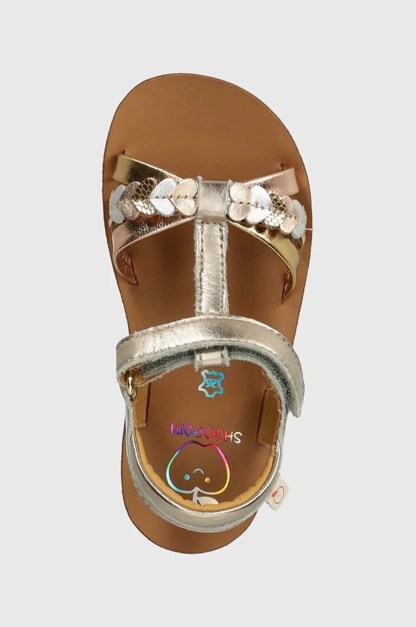 Детские кожаные сандалии GOA TRESSE LOVE - фото 4