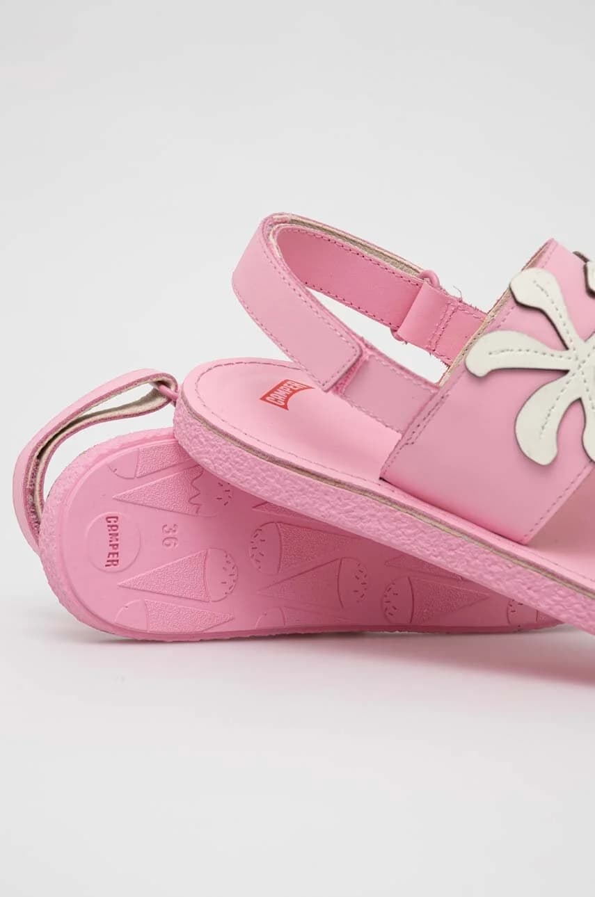 Детские кожаные сандалии - фото 4