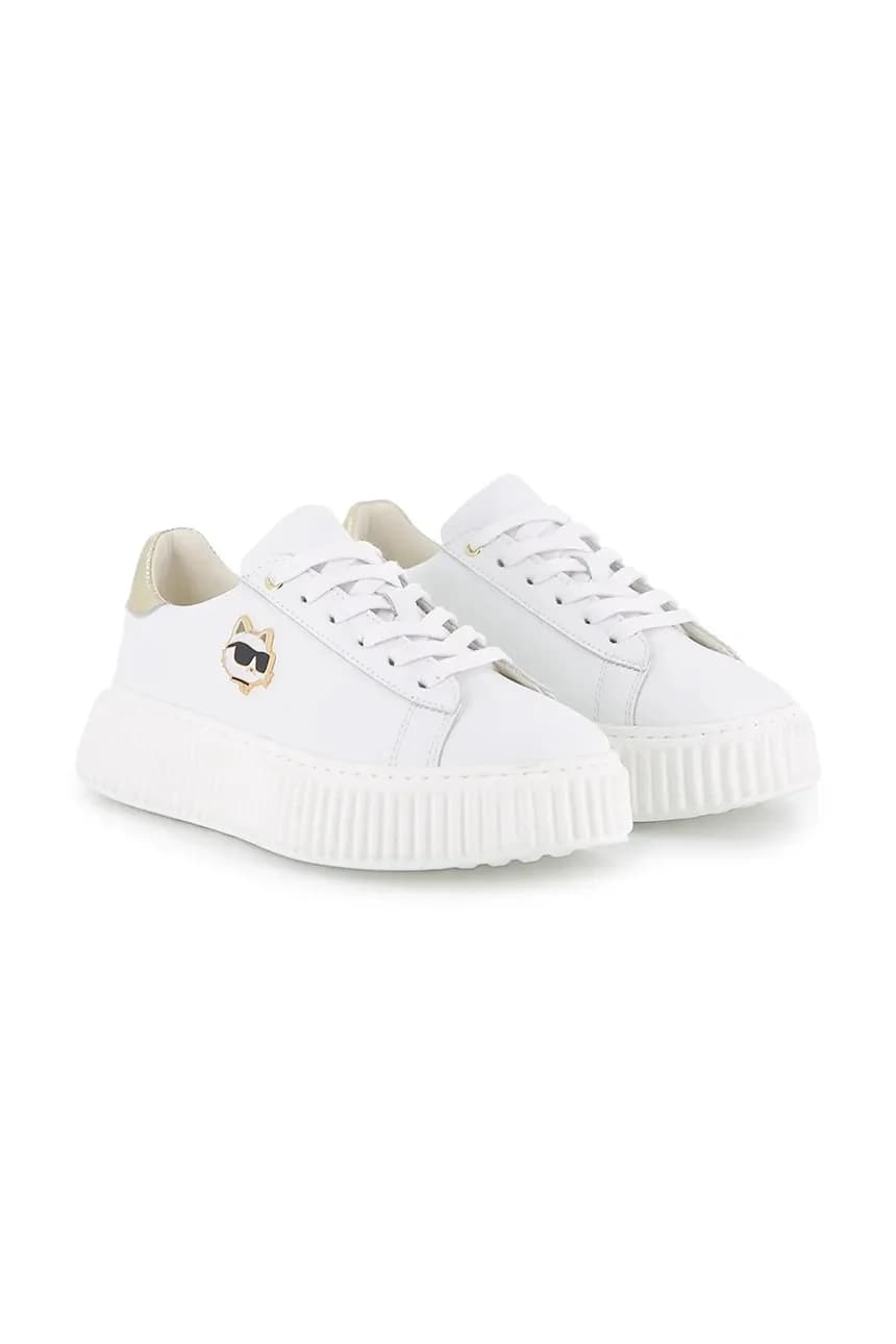 Детские кожаные кроссовки