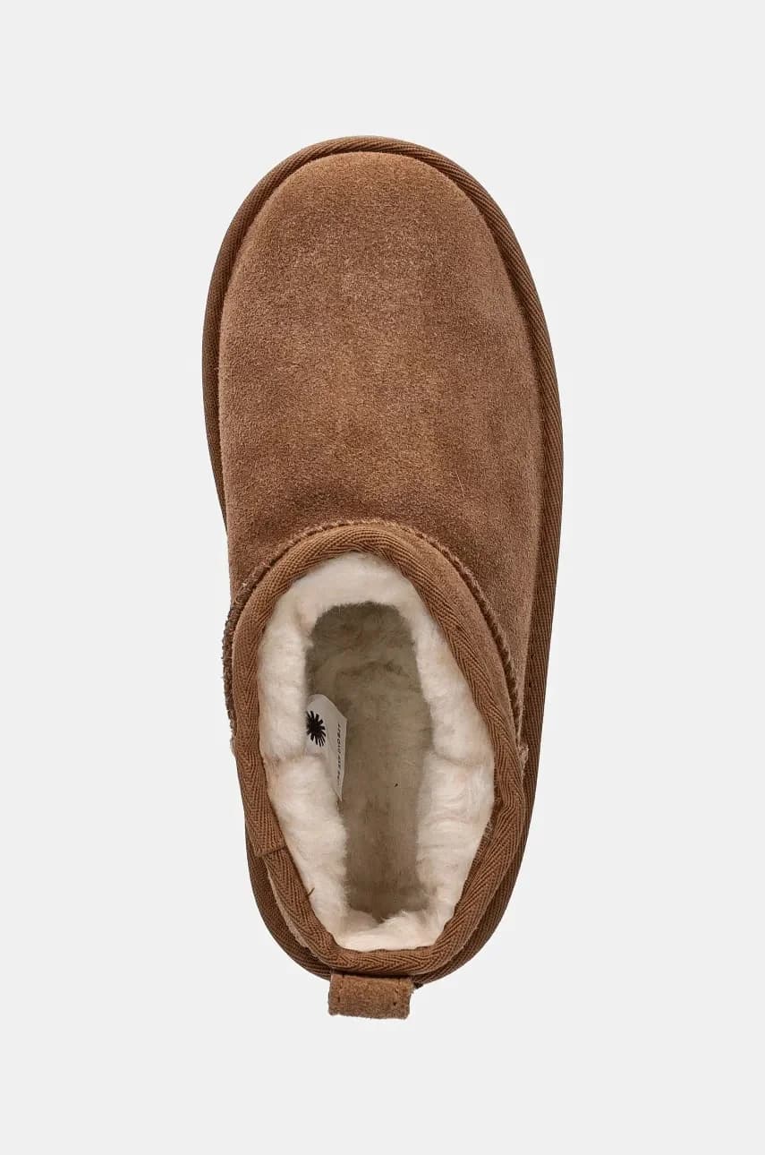 Детские замшевые зимние ботинки CLASSIC ULTRA MINI PLATFORM - фото 4