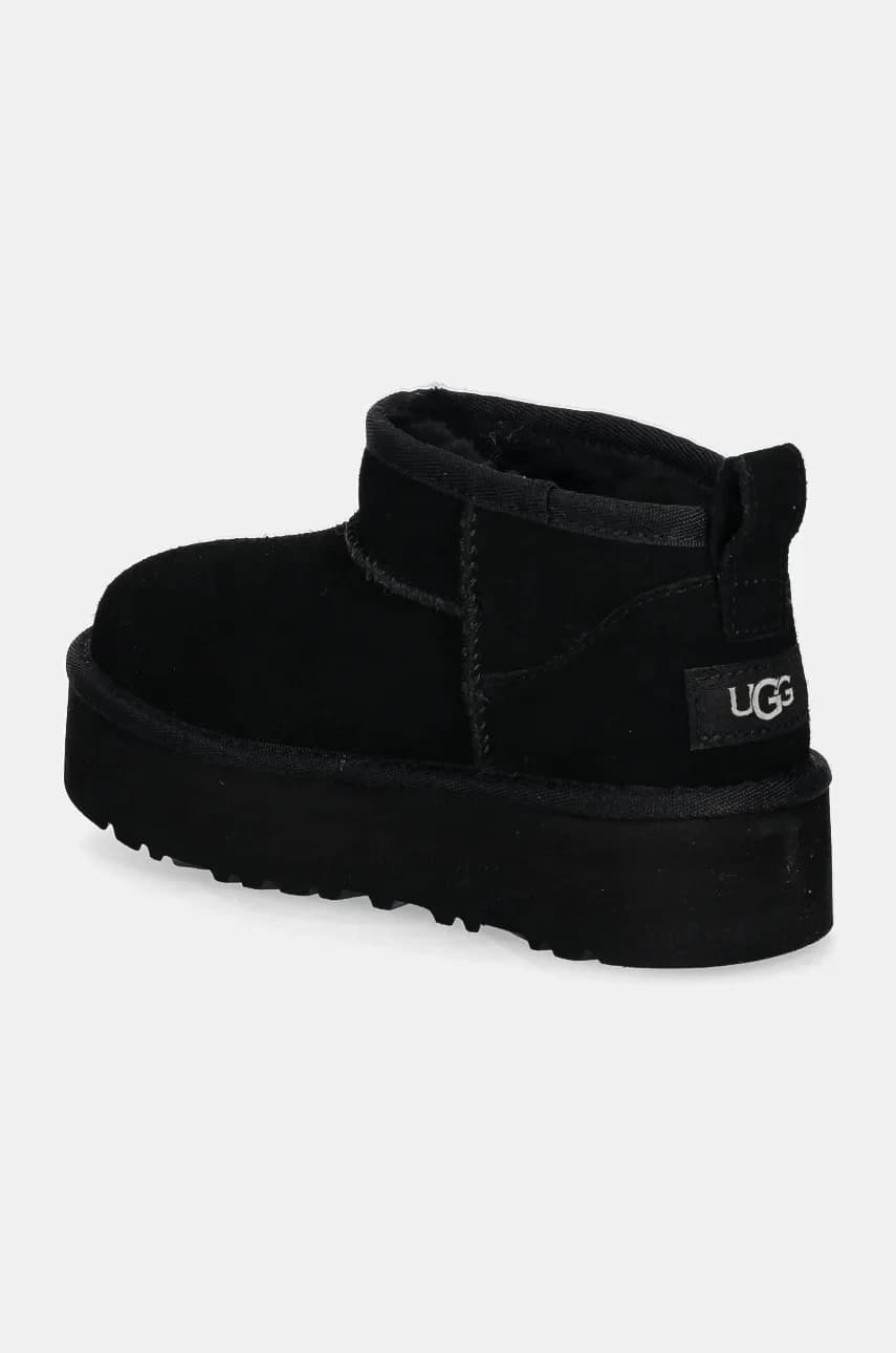 Детские замшевые зимние ботинки CLASSIC ULTRA MINI PLATFORM - фото 3