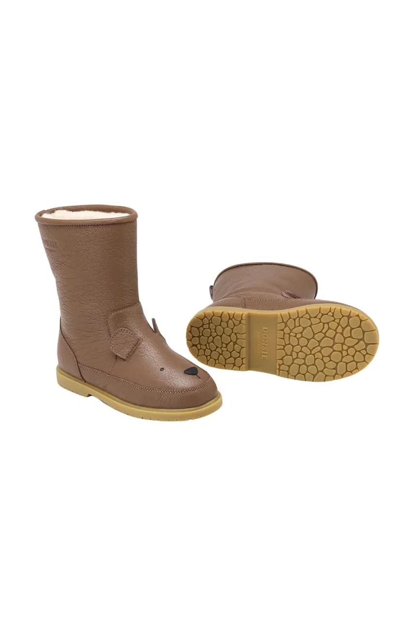 Детская кожаная зимняя обувь Wadudu Classic Boots Bear - фото 2