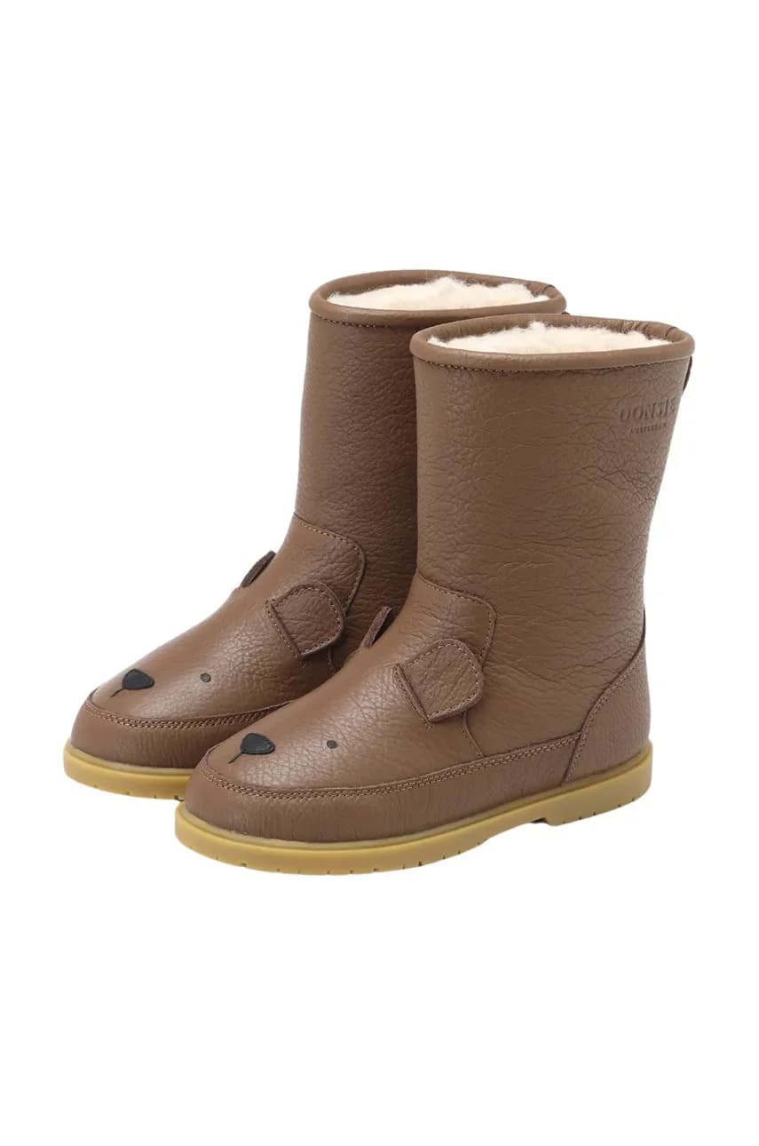 Детская кожаная зимняя обувь Wadudu Classic Boots Bear - фото 3