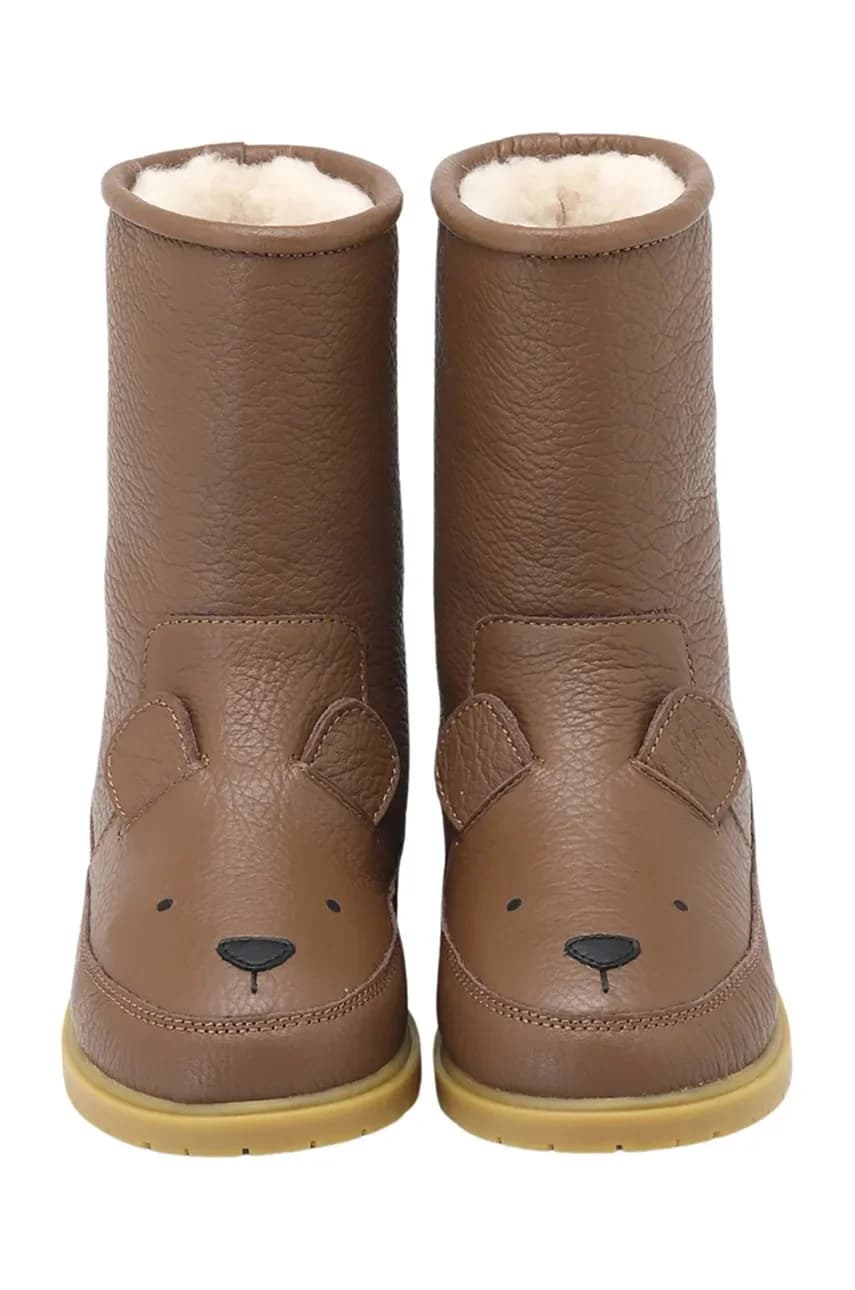 Детская кожаная зимняя обувь Wadudu Classic Boots Bear - фото 4