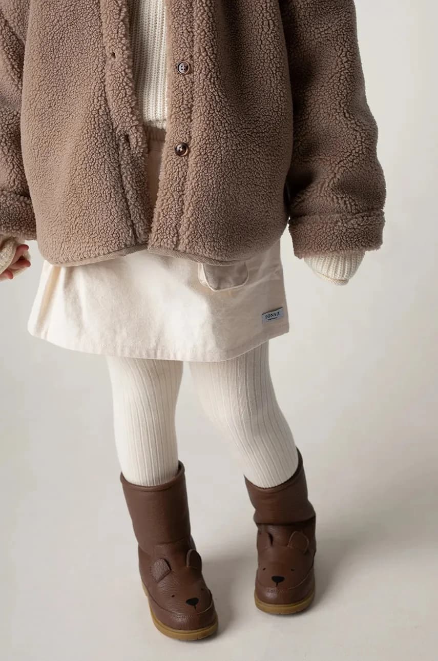 Детская кожаная зимняя обувь Wadudu Classic Boots Bear - фото 7