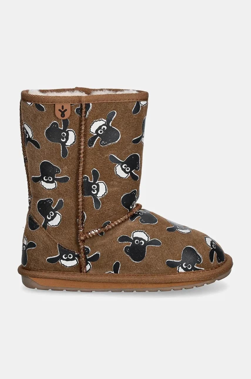 Детские замшевые зимние ботинки с принтом Shaun The Sheep - фото 2