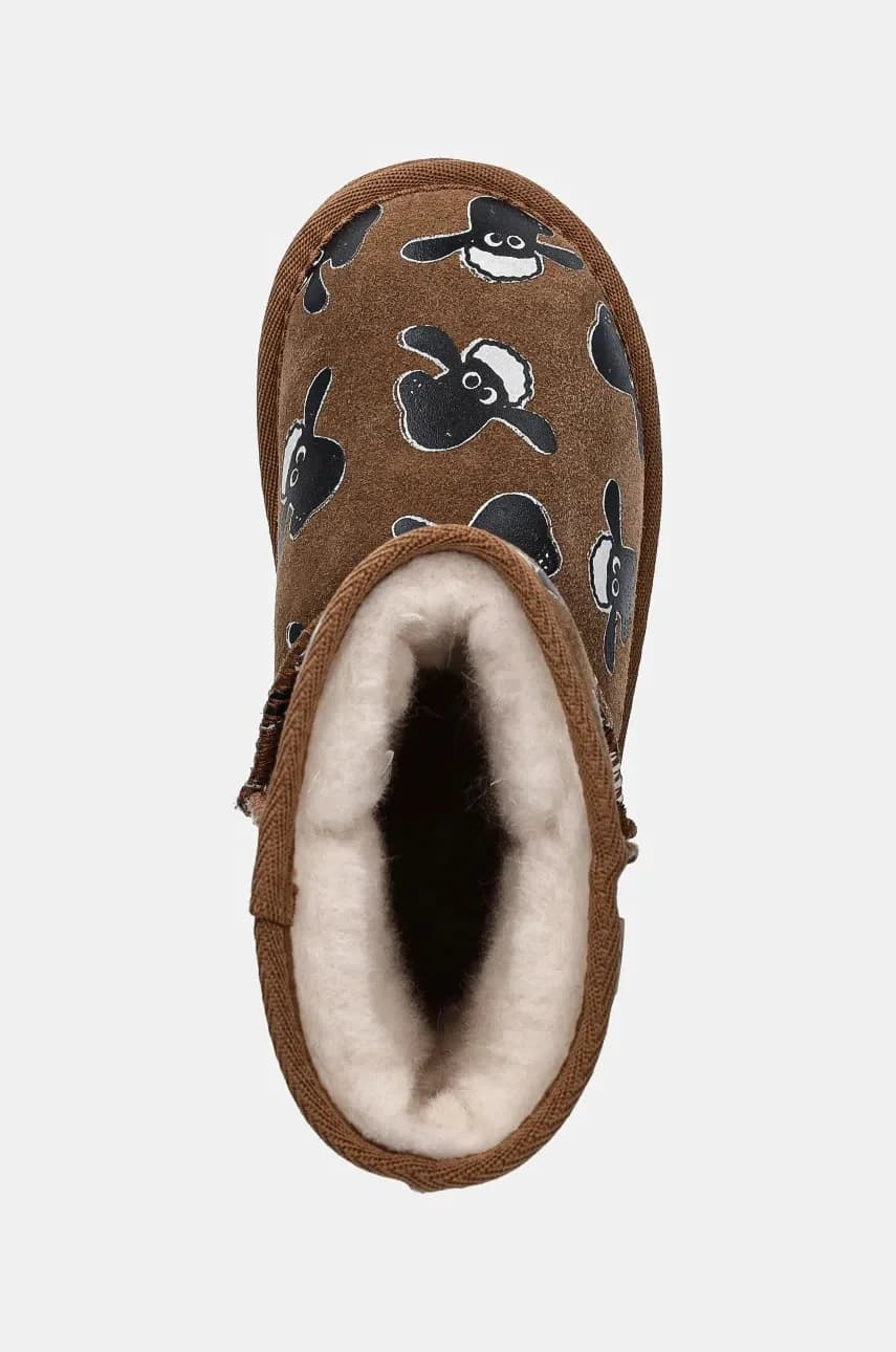 Детские замшевые зимние ботинки с принтом Shaun The Sheep - фото 4