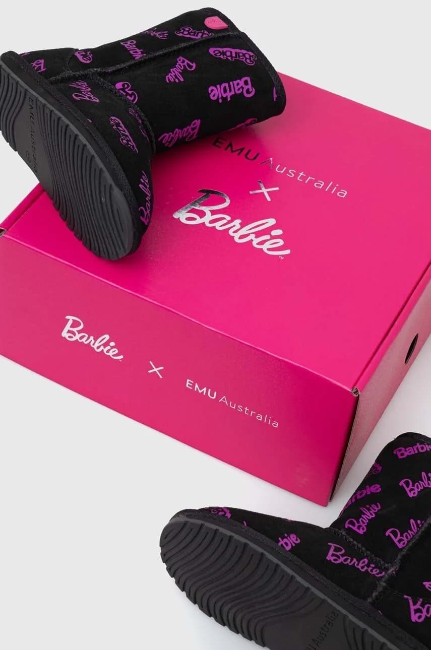 Детские замшевые зимние сапоги Барби? Валлаби Принт Ло - фото 6