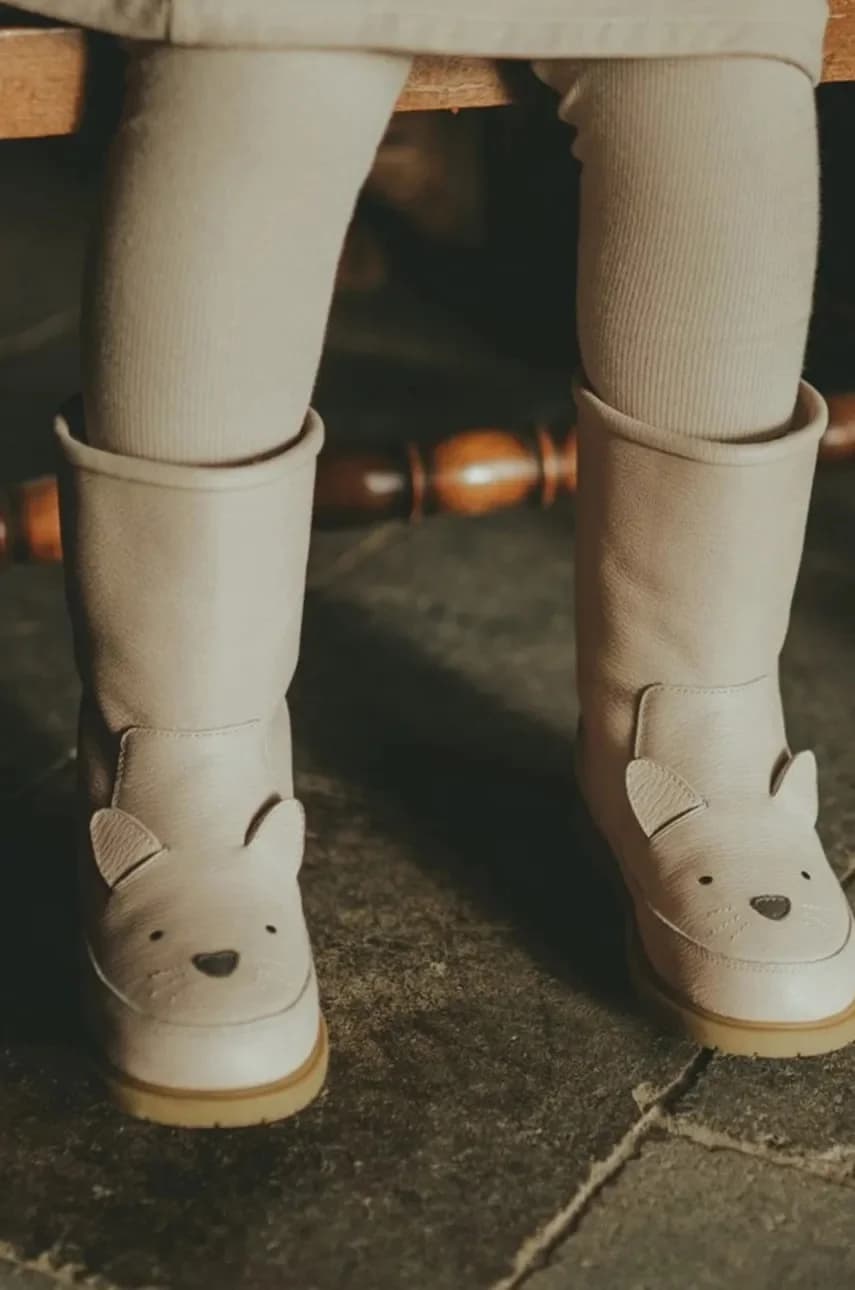 Детская кожаная зимняя обувь Wadudu Classic Boots Cat