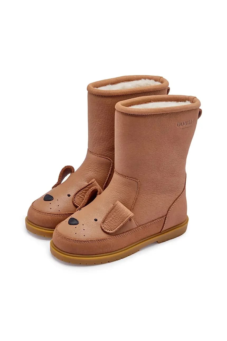 Детская кожаная зимняя обувь Wadudu Classic Boots Dog - фото 3