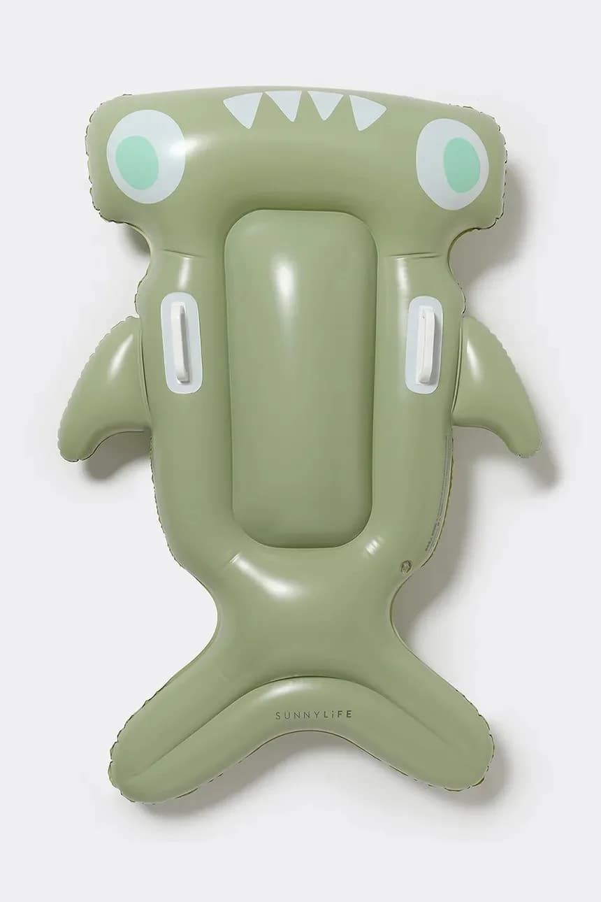 Детский надувной матрас для плавания Salty the Shark Khaki