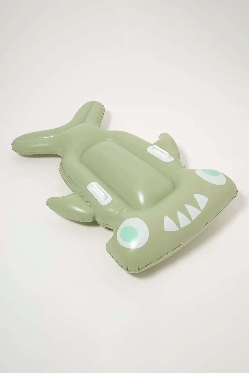 Детский надувной матрас для плавания Salty the Shark Khaki - фото 3