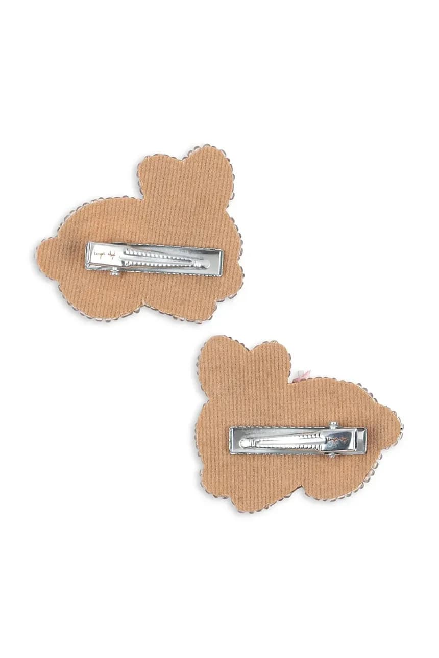 Детские заколки для волос BEADED BUNNY HAIR CLIPS 2 шт. - фото 3