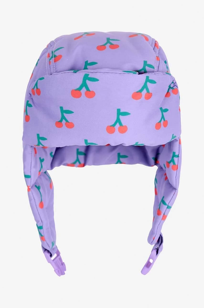 Детская шапочка вишневого цвета. - фото 2