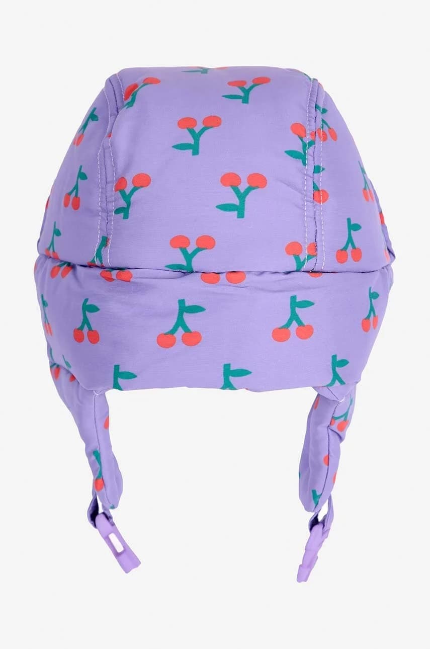 Детская шапочка вишневого цвета. - фото 3