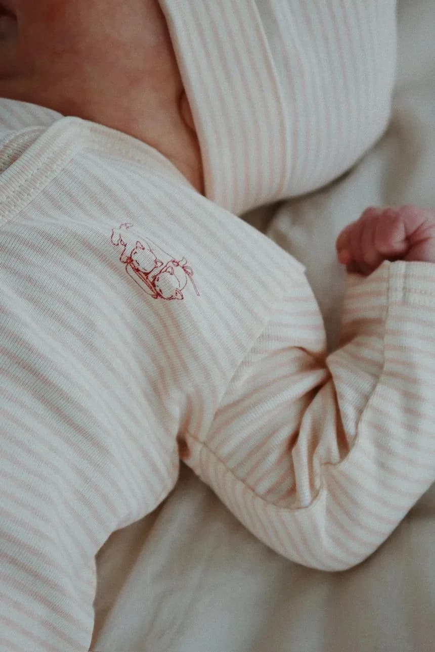 Детская шапка из хлопка FIO STRIPE 2 PACK BEANIE OCS 2 шт. - фото 6