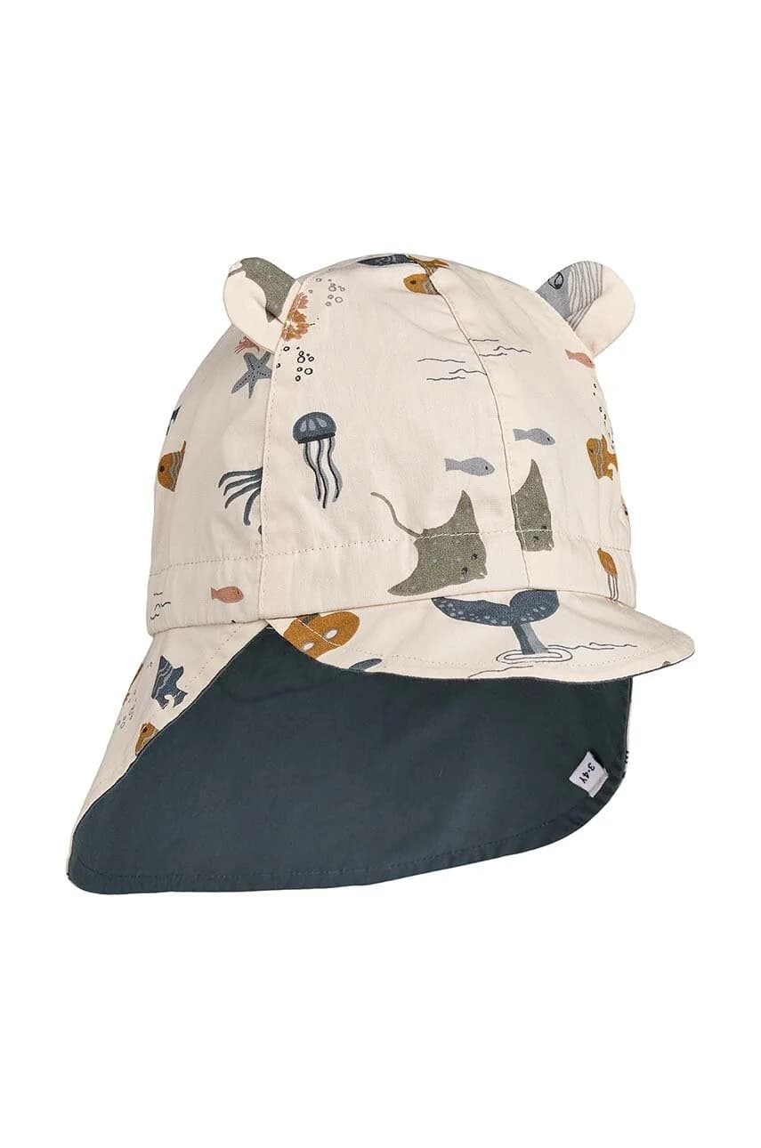 Детская двусторонняя шапка из хлопка.