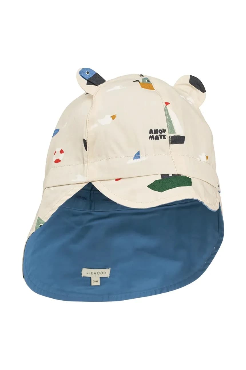 Детская хлопковая бейсболка Gorm Reversible Sun Hat With Ears