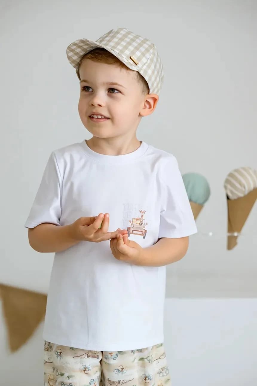 Детская льняная бейсболка ASLAN - фото 3