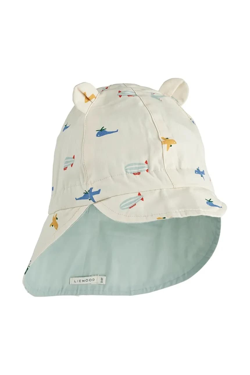 Детская двусторонняя шапка из хлопка.