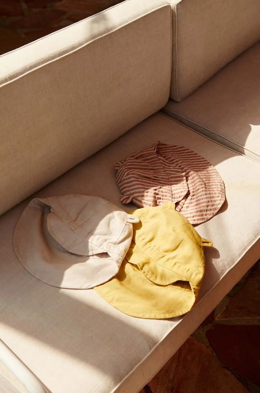 Детская шапочка из смесового льна - фото 4