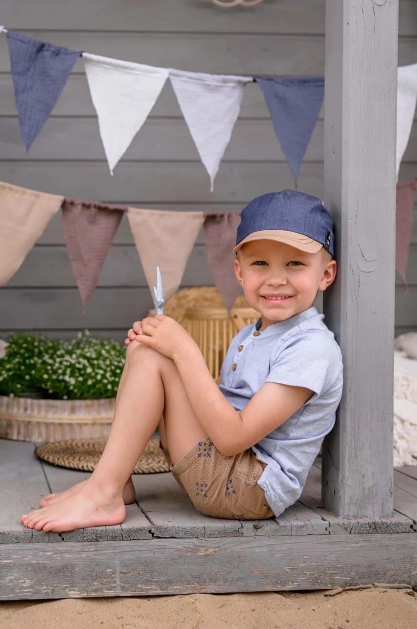 Детская хлопковая шапка