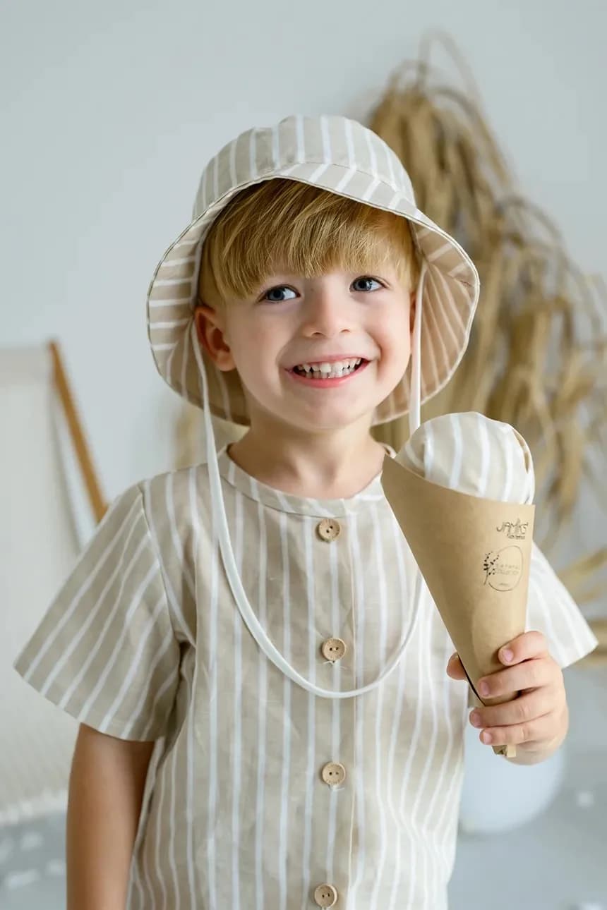 ZURIMAN детская льняная шапка