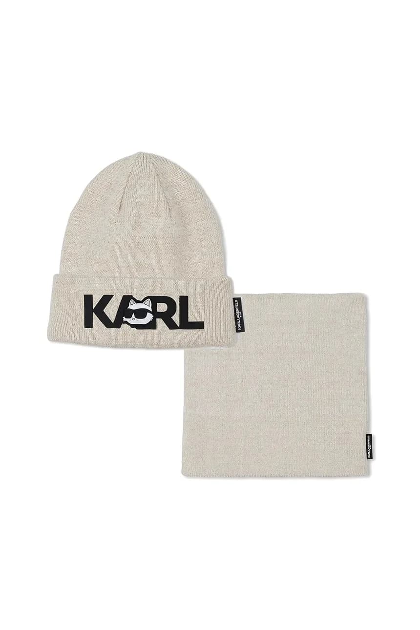 Хлопковая детская шапка и шарф