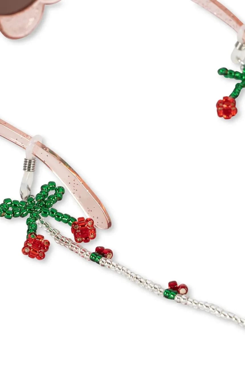 СОЛНЦЕЗАЩИТНЫЕ ОЧКИ ЦЕПОЧКА-БУС ВИШНЯ детская цепочка для очков - фото 3